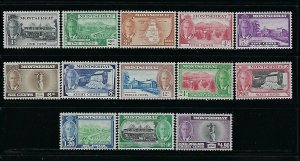 MONTSERRAT SCOTT #114-126 1951 GEORGE VI PICTORIALS-  MINT LIGHT HINGED