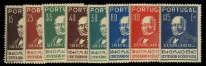 Portugal #595-602 Cat$120, 1940 Stamps Centenary, complete set, never hinged