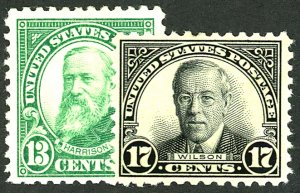 U.S. #622-623 MINT OG HR