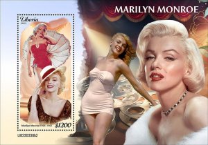 LIBERIA- 2023 - Marilyn Monroe - Perf Souv Sheet - Mint Never Hinged