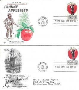 1966 FDC, #1317, 5c Johnny Appleseed, Cover Craft Cachets & Art Craft