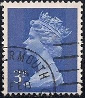 Great Britain #627 3P Queen Elizabeth 2, Stamp used F-VF