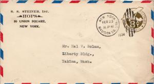 United States York Madison Sq. Sta. York 1934 Mad Sq. in duplex   8c Monoplan...