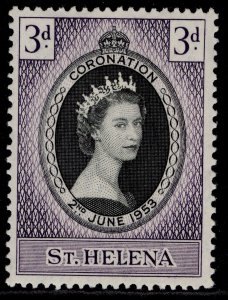 ST. HELENA QEII SG152, 3d 1953 CORONATION, LH MINT.