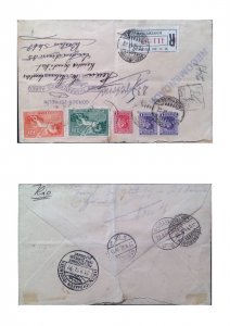 O) 1932 URUGUAY, MONTEVIDEO,  CONDOR ZEPPELIN, SERVICIO TRANSATLANTICO, ARTIGAS,