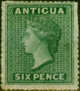 Antigua 1862 6d Blue-Green SG1 V.F & Fresh MM Lovely Example of this 1st Issue 
