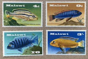 Malawi 1967 Fish of Lake Malawi, MNH. Scott 71-74, CV $4.05