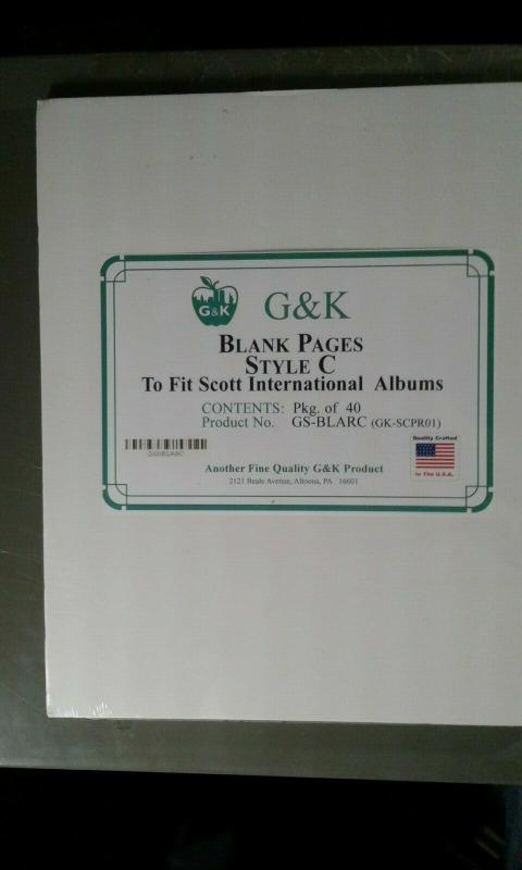 G&K Blank Pages Style C to Scott International