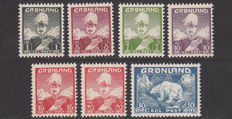Greenland 1-7 MNH CV $32.50