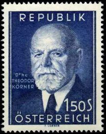 Scott #588 Theodor Korner MNH