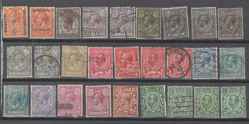 COLLECTION LOT # 2505 GREAT BRITAIN  27 STAMPS 1911+CLEARANCE UNCHECKED