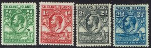 FALKLAND ISLANDS 1929 KGV WHALE AND PENGUIN ½D - 2½D