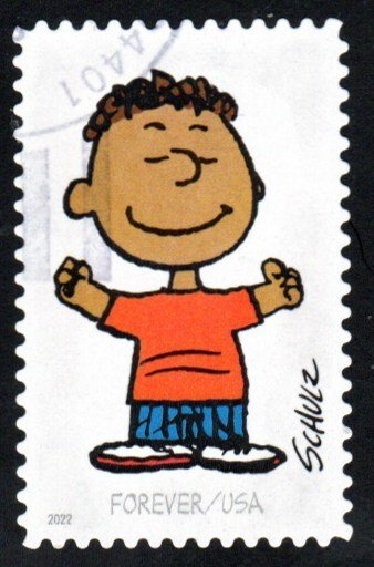 SC# 5726c - (60c) - Peanuts Characters Franklin USED Single Off Paper