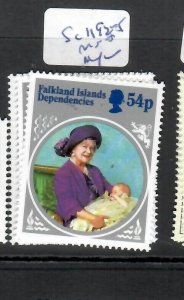 FALKLAND ISLAND DEPENDENCIES (PP0906B) QEII  QUEEN MOTHER SC IL92-5   MNH 