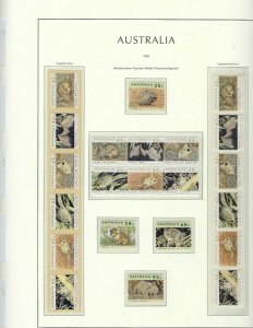 AUSTRALIA- ALMOST COMPLETE 1980-1995-MINT NH -LIGHTHOUSE HINGELESS PAGES/BINDER