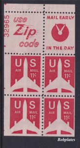 BOBPLATES #C78A Jet Booklet Pane Slogans 4 & 5 100% #32964 Upper Left DCV=$50