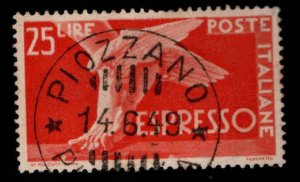Italy Scott Used E22 Used  Special Delivery 1947 Winged Foot design, Nice cancel