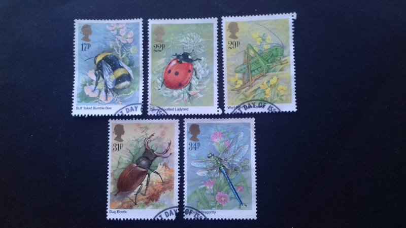 Great Britain 1985 Insects Used