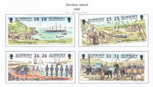 ALDERNEY - 1997 - Garrison Island - Perf 8v Set - Mint Lightly Hinged