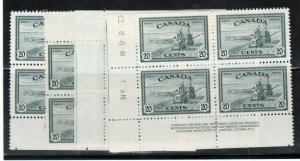 Canada #271 Very Fine Never Hinged Plate #1 Match Set