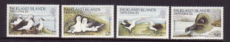 Falkland Island Dependencies.-Sc#1L88-91- id2-unused NH set-Birds-Albatrosses-19