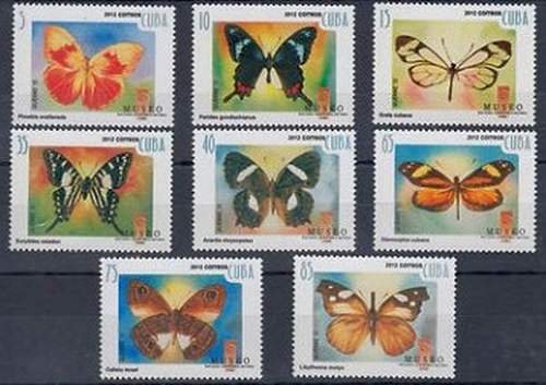 Cuba Sc# 5289-5296  BUTTERFLIES insects  COMPLETE SET of 8   2012  MNH mint