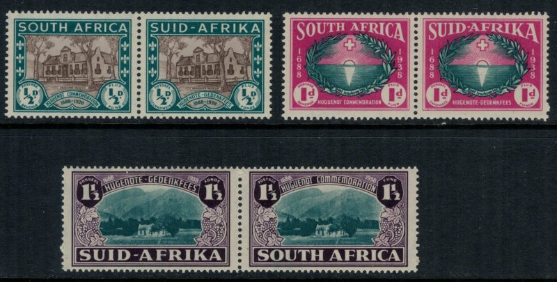 South Africa #B9-11*  pairs  CV $51.50