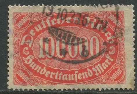 GERMANY. -Scott 209 - Definitives -1922- Used - Wmk 126 - Single 10000m Stamp