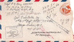 United States A.P.O.'s 6c Monoplane Air Envelope 1944 U.S. Army, 9th B.P.O. A...