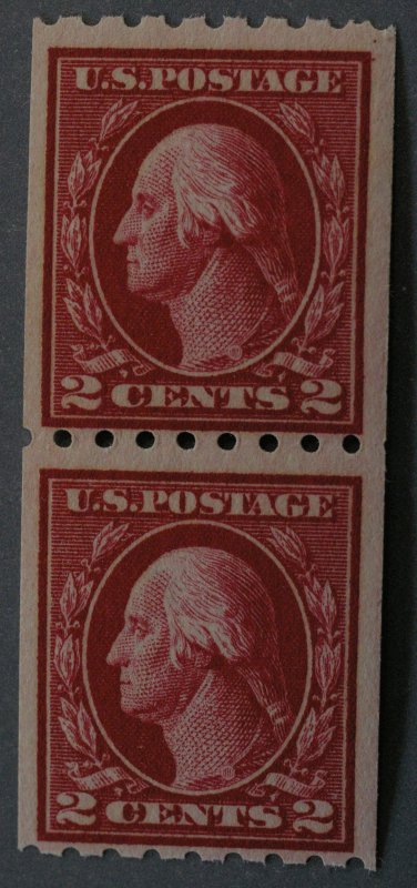 United States #411 Two Cent Washington Coil Pair MNH