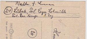 1945 Lubeck Germany Letter Cover from Gestapo Prisoner to Hamburg