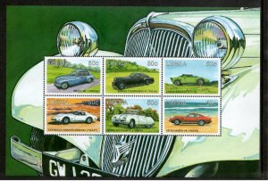 Liberia 1998 - Cars Automobiles - Sheet of 6 Stamps - Scott #1387 - MNH