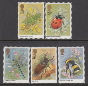 Great Britain 1098-1102 Insects MNH VF