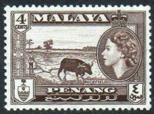 Penang 1957 4c Ricefield MH