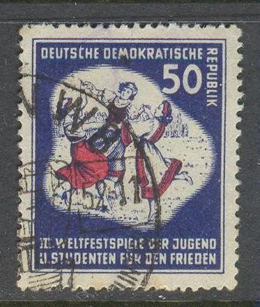 GERMANY DDR Sc# 88 USED FVF Girls Dancing Childrens Festival