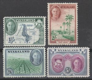 NYASALAND 1945 KGVI PICTORIAL 1/- TO 5/-