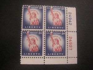 Scott 1041B, 8c Liberty, PB4 #24942 & 24927 LR, MNH Liberty Beauty