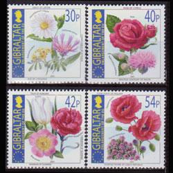 GIBRALTAR 2003 - Scott# 946-9 Nalt.Flowers Set of 4 NH