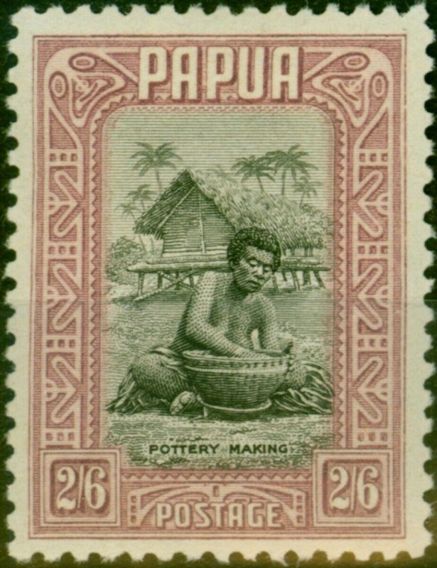 Papua 1932 2s6d Black & Rose-Mauve SG142 Fine LMM