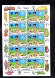 FIJI #449 1981 WORLD FOOD DAY MINT VF NH O.G SHEET 10