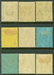 EDW1949SELL : LEEWARD ISLANDS 1921-32 Scott #61//80. 9 Diff values. MOG Cat $113