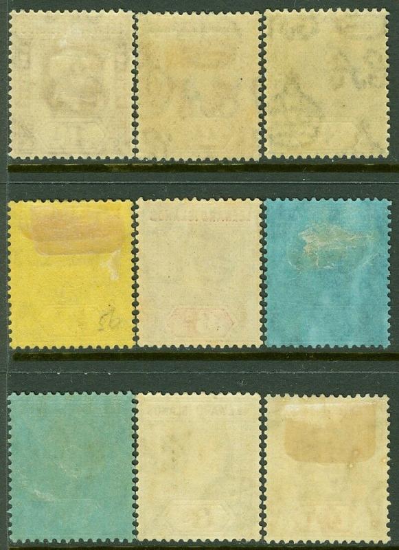 EDW1949SELL : LEEWARD ISLANDS 1921-32 Scott #61//80. 9 Diff values. MOG Cat $113