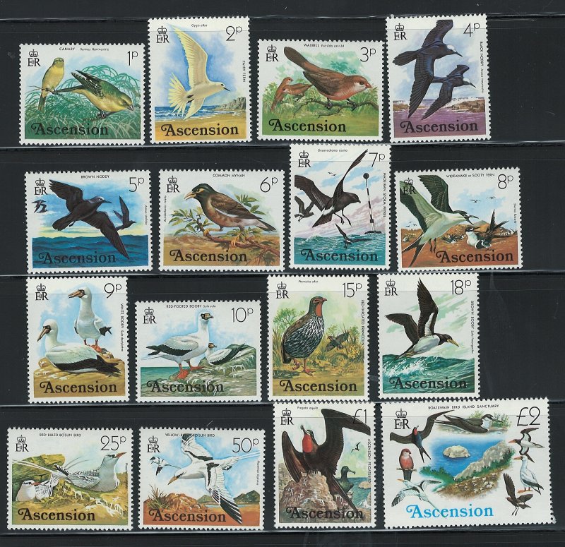 Ascension Scott 196-211 MNH! Complete Set! Birds!