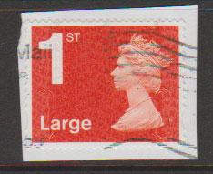 GB QE II Machin SG U2960a - 1st vermillion  Large - MA14 - No Source code