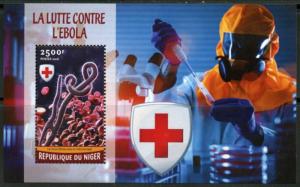 NIGER 2016 FIGHT AGAINST EBOLA RED CROSS SOUVENIR SHEET MINT NEVER HINGED