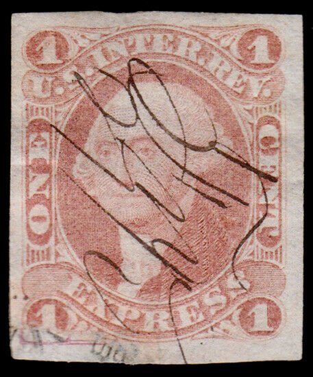 United States Revenue Scott R1a (1862-71) Used F-VF, CV $100.00 W