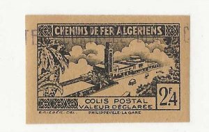 Algeria (Ceres #85  Colis Postaux  ) 2fr.4 imperf variety OG VF
