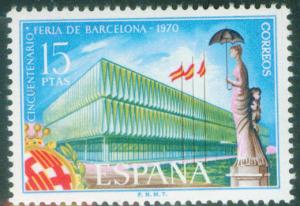 Spain Scott 1609 MNH** 1970 Barcelona Fair Building