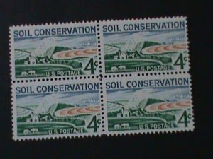 ​UNITED STATES-1959 SC#1133-  SOIL CONSERVATION -MNH-BLOCK-VF-65-YEARS OLD