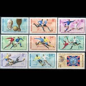 HUNGARY 1966 - Scott# 1772-9+B258 W.Cup Soccer Set of 9 NH